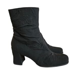 Vintage Prada Nylon Sock Boots Ankle Black Y2k - Size 40